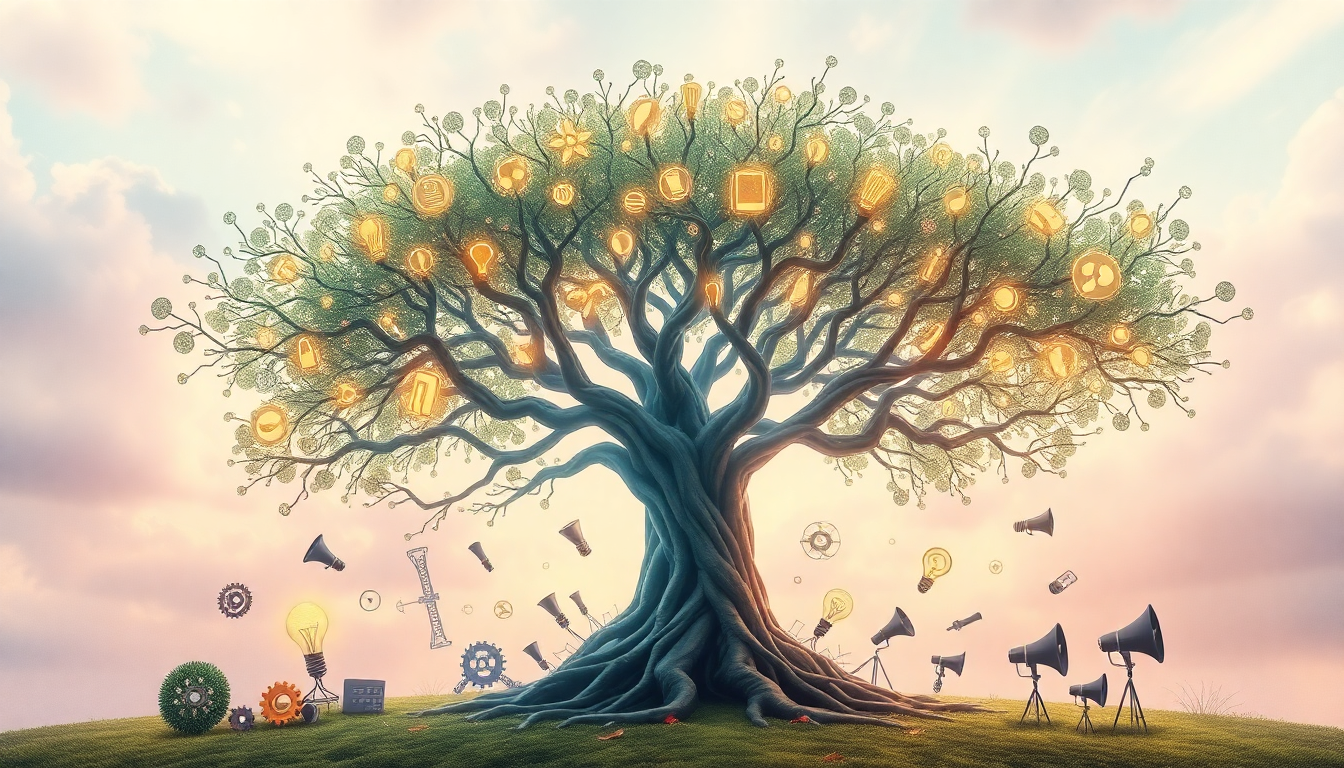 ai marketing platform concept illustration