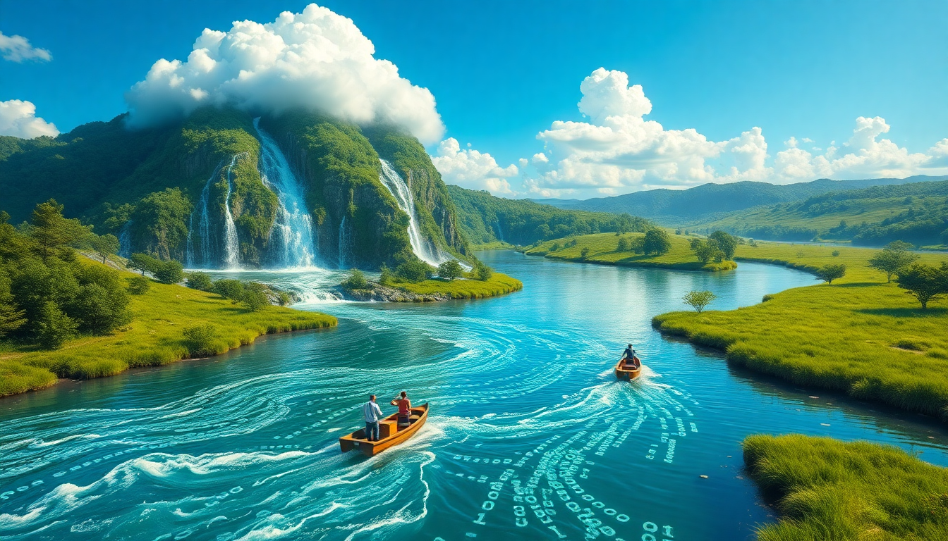 ai sales software concept illustration