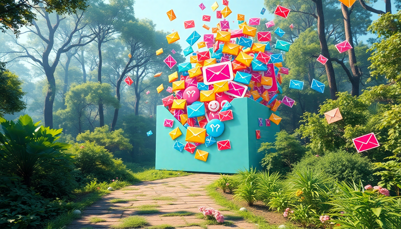 bulk email sender ai concept illustration